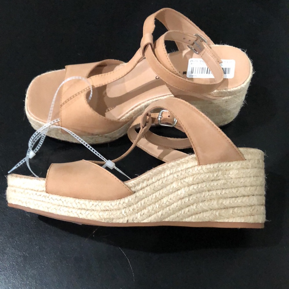Lucky Brand Valki Espadrille Wedge Sandal Dusty Sand Taupe - Picture 6 of 6